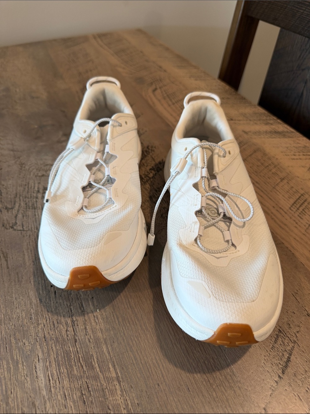 Hoka Women's White Athletic Running Shoes with Quick-Lace - Picture 6 of 7